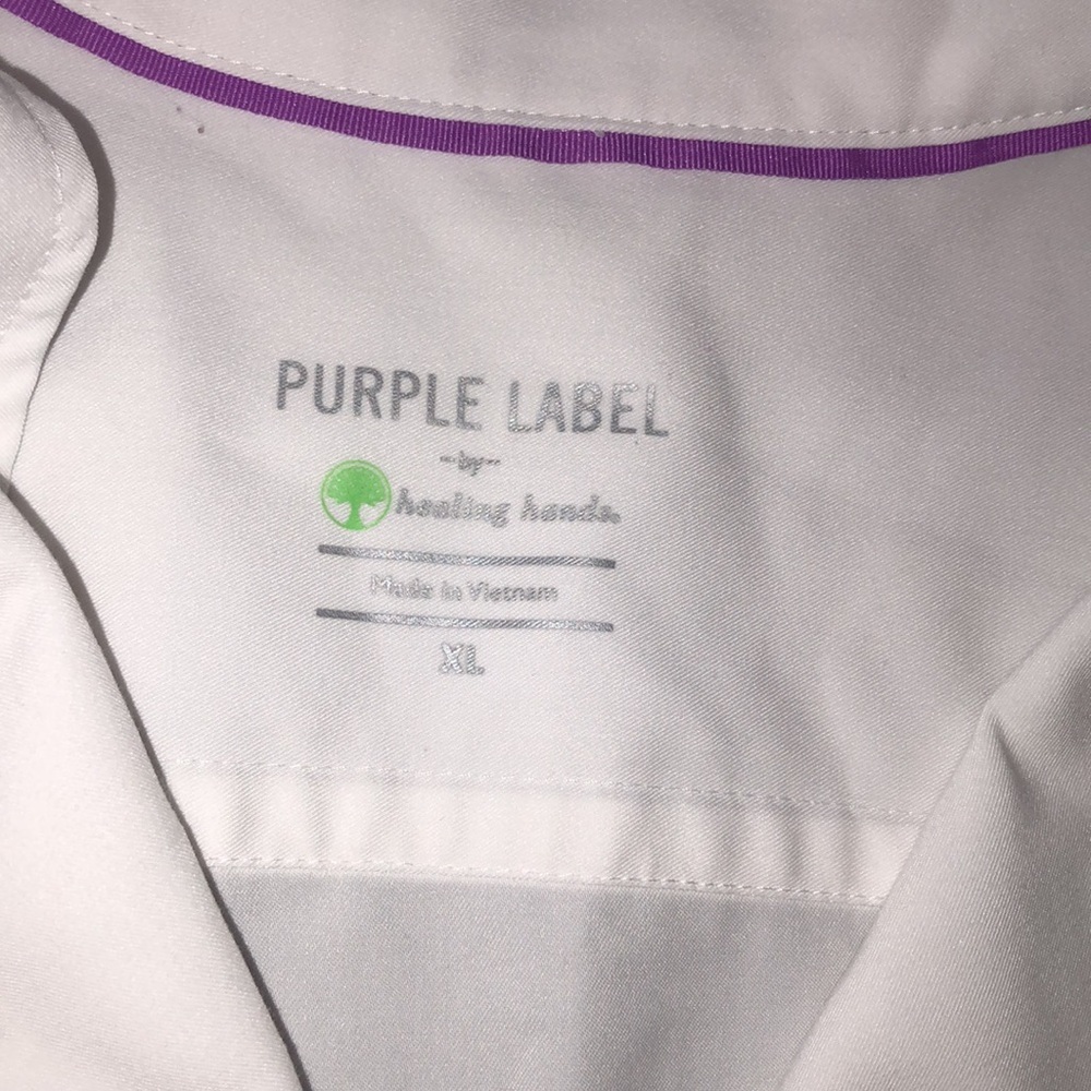 Purple label healing hands white nurses active top jacket size XLarge - Picture 3 of 9